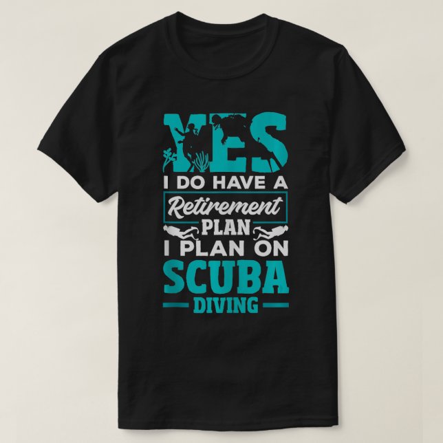 T-shirt Plongée Plongée Plan de retraite Funny Retraité Pl (Design devant)