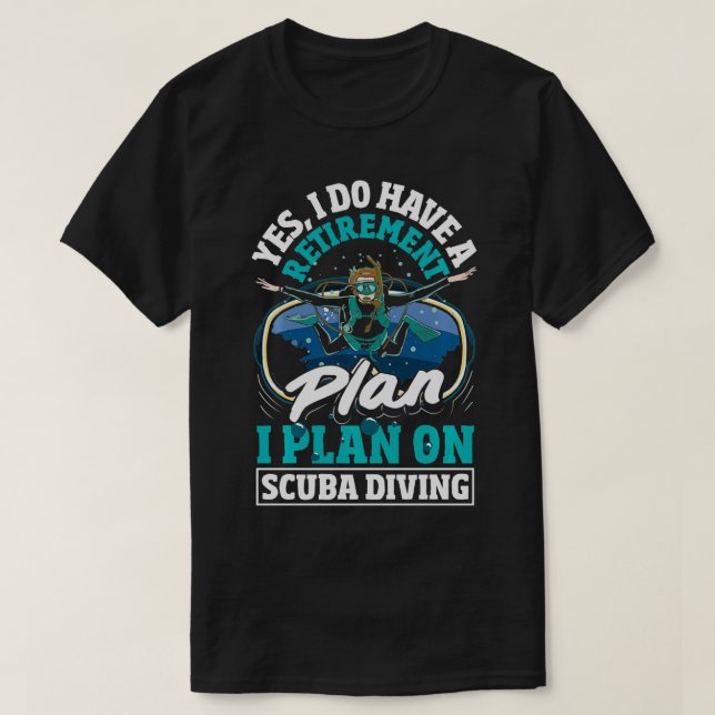 T-shirt Plongée Plongée Plan de retraite Funny Retraité Pl (Design devant)