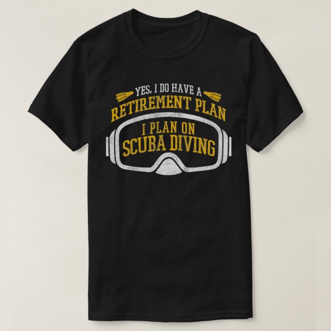 T-shirt Plongée Plongée Plan de retraite Funny Retraité Sc (Design devant)