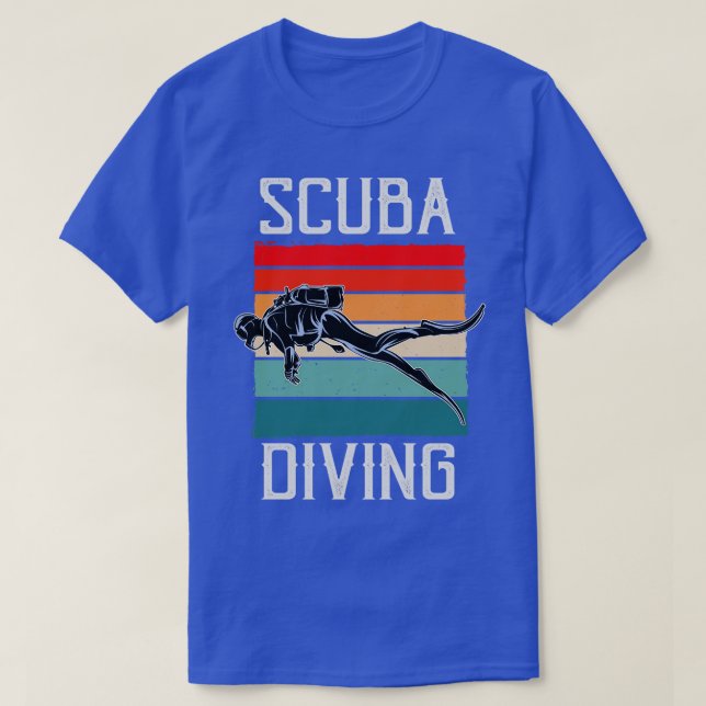 T-shirt Plongée Plongée Plongée Snorkeling Vintage (Design devant)