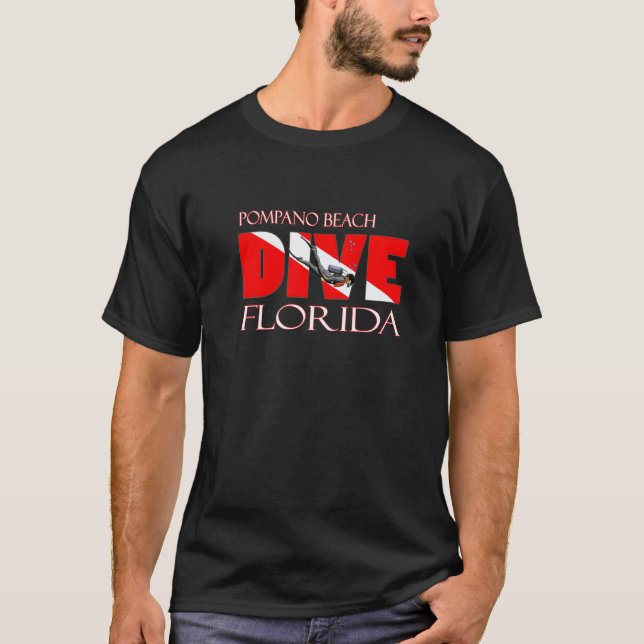 T-shirt Plongée Pompano Beach Floride Plongée en scaphandr (Devant)
