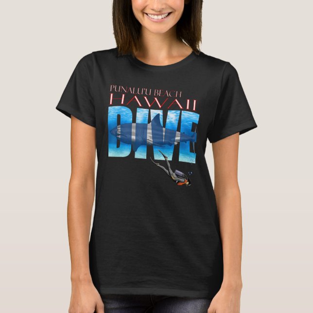 T-shirt Plongée Punaluu2019u Plage Plage plongée sous-mari (Devant)