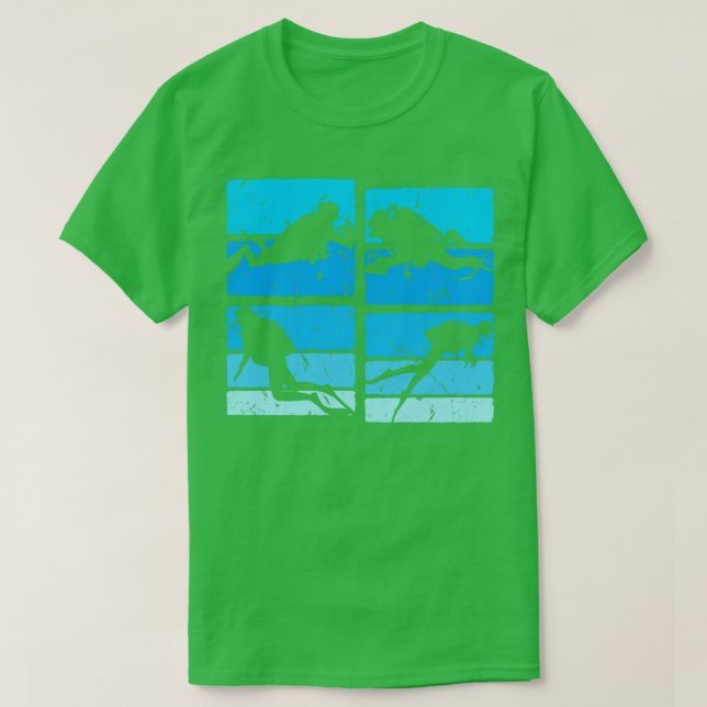 T-shirt Plongée Rétro Plongée Plongée (Design devant)