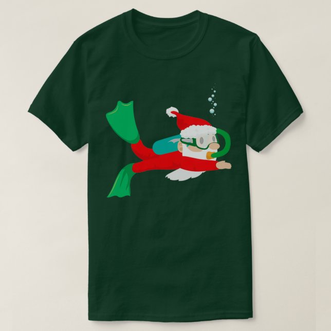 T-shirt Plongée Santa Claus Plongée sous-marine Cadeau de  (Design devant)