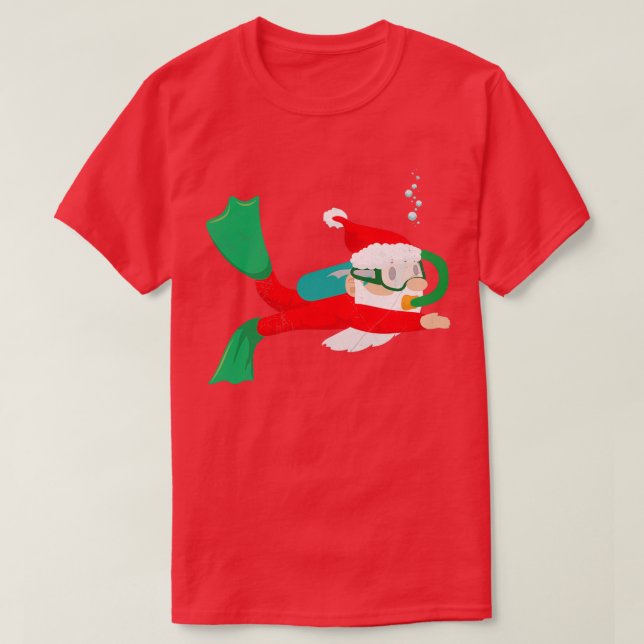 T-shirt Plongée Santa Claus Plongée sous-marine Cadeau de  (Design devant)