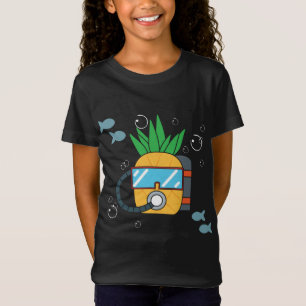 T-Shirt Plongée sous-marine Ananas Fruit Marine Plongeur A