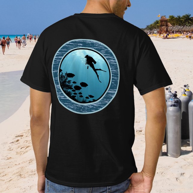 T-shirt Plongée sous-marine Blue Sea Round Design (Créateur téléchargé)