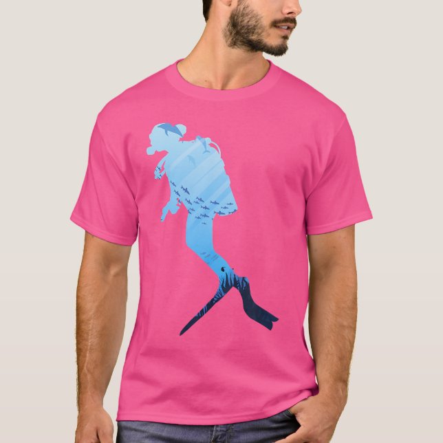 T-shirt Plongée sous-marine colorée (Devant)