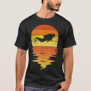 T-shirt Plongée sous-marine coucher de soleil rétro les an
