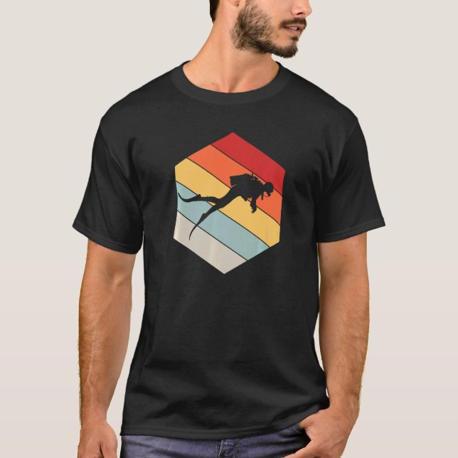 T-shirt Plongée sous-marine Divemaster Géométrique Distres (Devant)