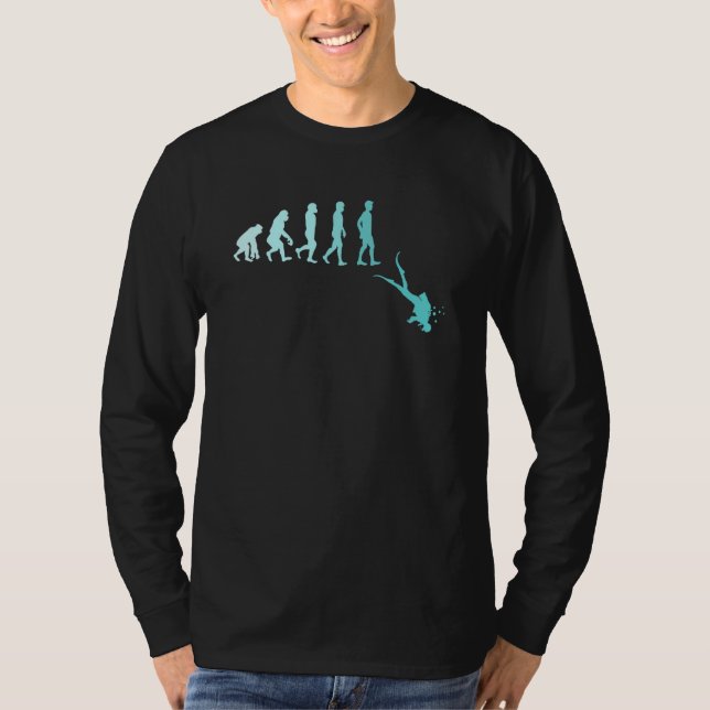 T-shirt Plongée Sous-Marine Évolution De Plongée Sous-Mari (Devant)