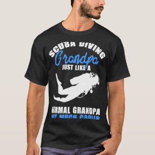 T-shirt Plongée Sous-Marine Grand-Père Comme Un Plongeur N