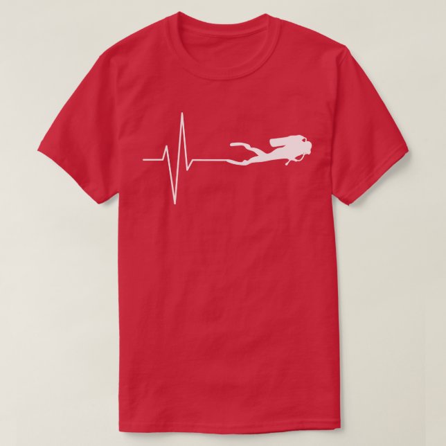 T-shirt Plongée sous-marine Heartbeat 2 (Design devant)