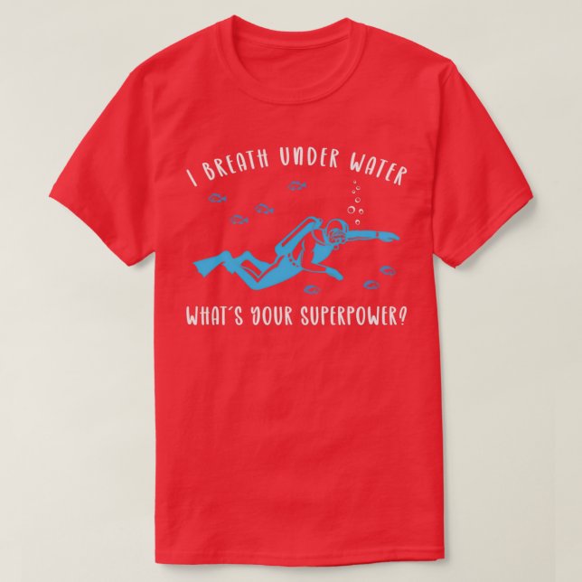 T-shirt Plongée sous-marine Je Respire sous l'eau Whats Yo (Design devant)