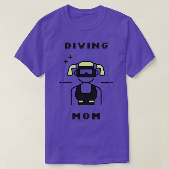 T-shirt Plongée sous-marine Maman (Design devant)