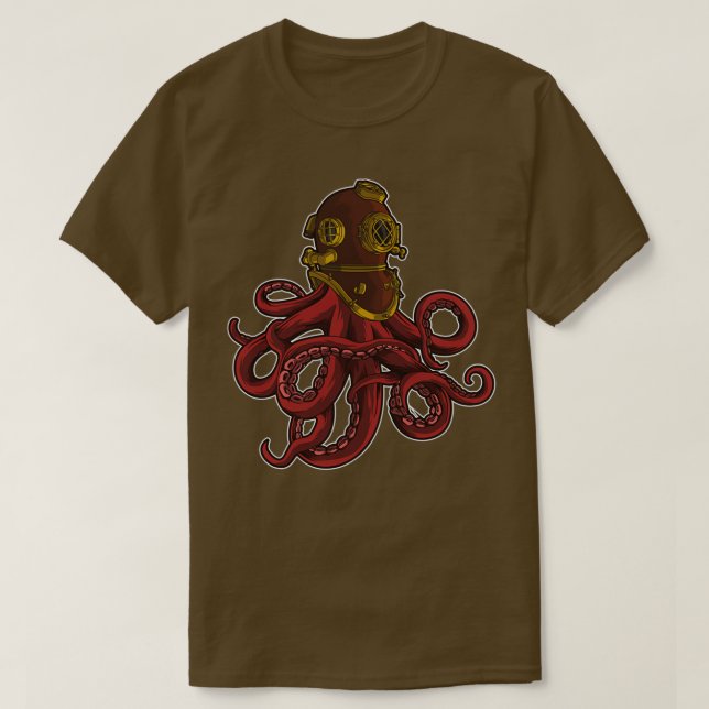 T-shirt Plongée sous-marine Octopus DeepSea (Design devant)