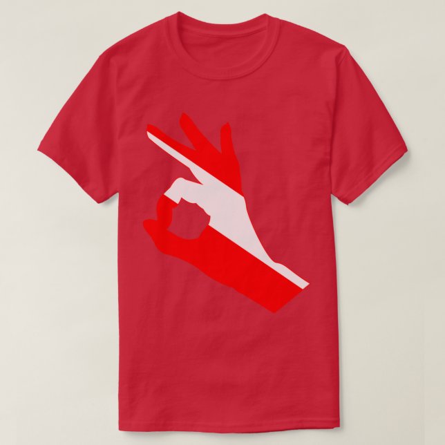 T-shirt Plongée sous-marine OK connexion Divers Down Drape (Design devant)