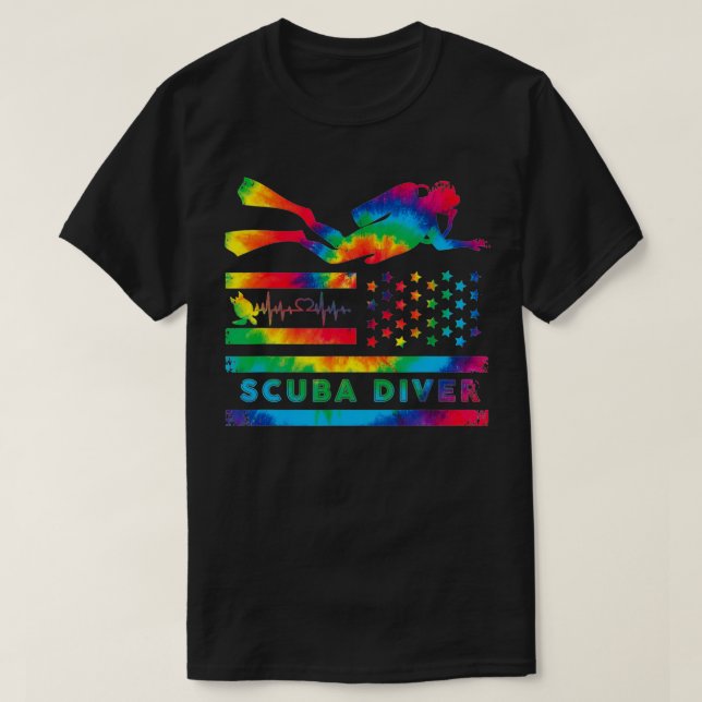 T-shirt Plongée sous-marine Plongée Plongée Diver américai (Design devant)