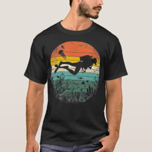 T-shirt Plongée sous-marine Plongée Vintage Océan Plongeur