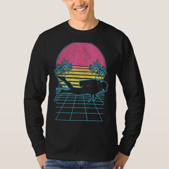 T-shirt Plongée sous-marine Retro Plongée Plongée sous-mar (Devant)