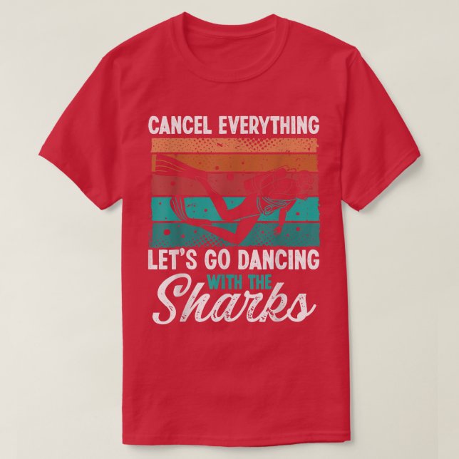 T-shirt Plongée sous-marine Snorkeling Danse avec requins  (Design devant)