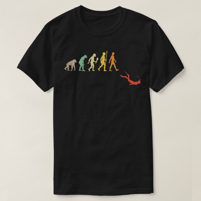 T-shirt Plongée sous-marine Snorkeling Evolution Cadeau Di (Design devant)