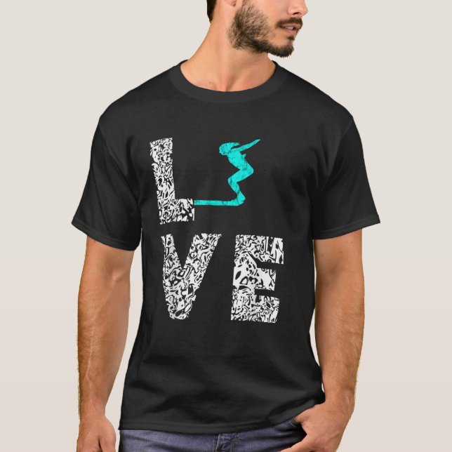 T-shirt Plongée Springboard Planche Love Plate-forme plong (Devant)