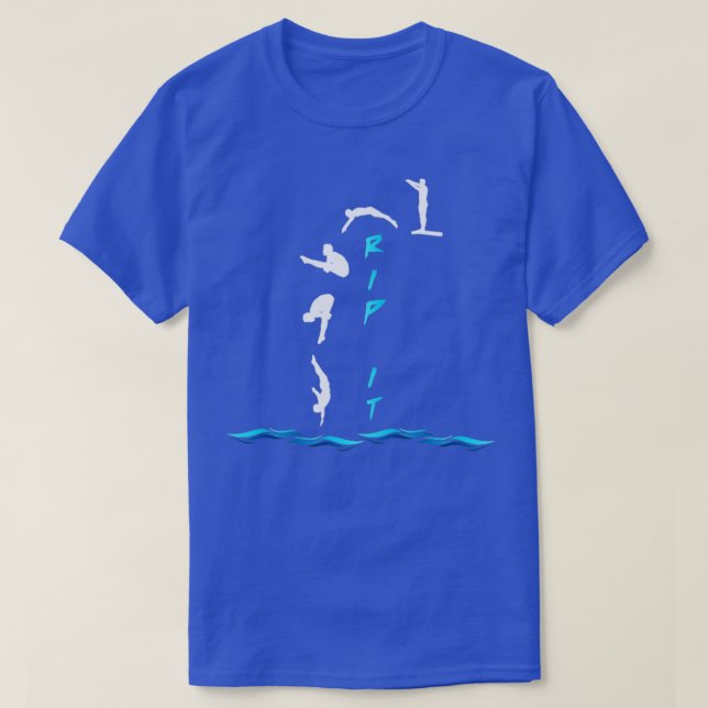 T-shirt Plongée Springboard Plate-forme de saut Sport (Design devant)