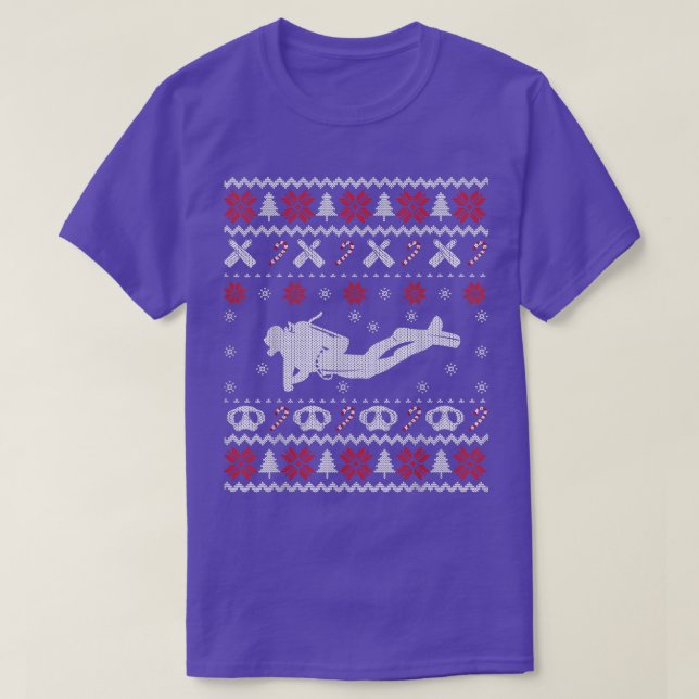 T-shirt Plongée Vilain cadeau de pull de Noël pour le plon (Design devant)