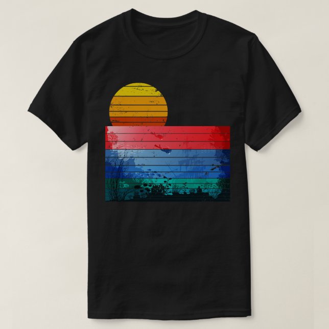 T-shirt Plongée vintage (Design devant)