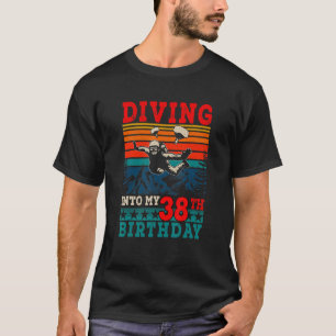 T-shirt Plongée vintage Retro dans My 38th Birthday Skydiv