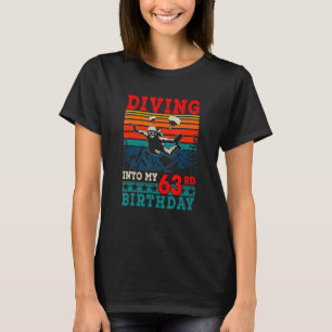 T-shirt Plongée vintage Retro dans My 63rd Birthday Skydiv