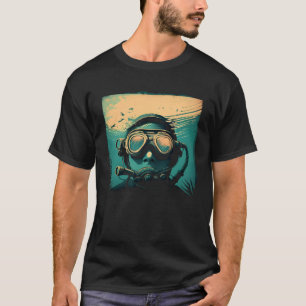 T-shirt Plongée Vintage Retro Plongée Plongée Plongée Plon