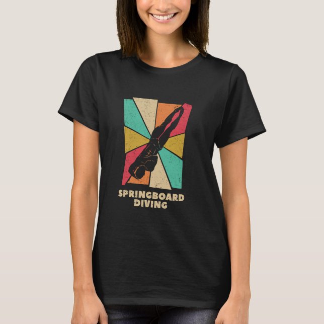 T-shirt Plongeoir Tremplin Plongeur Silhouette (Devant)