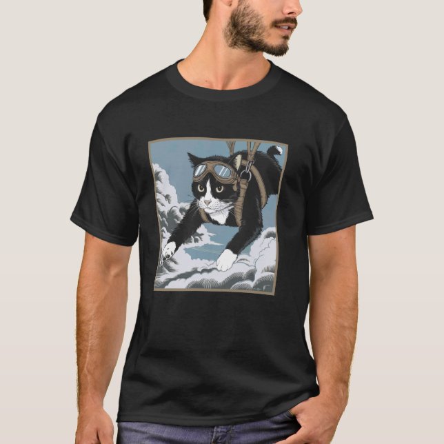 T-shirt Plongeon Céleste Drôle Parachutisme Parachute Saut (Devant)