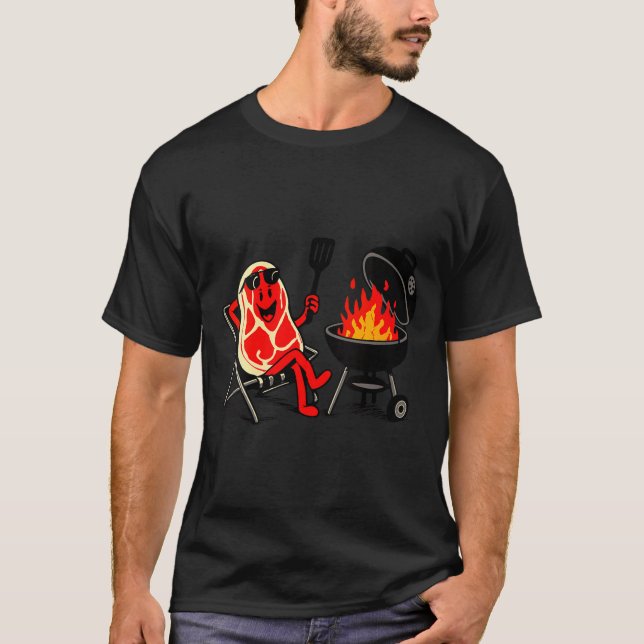 T-shirt Plongeon de steak pour femmes, barbecue de steak d (Devant)