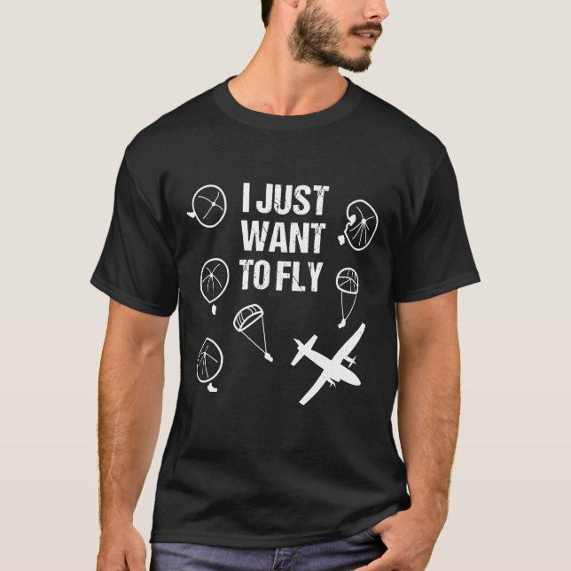 T-shirt Plongeon en parachute graphique drôle (Devant)