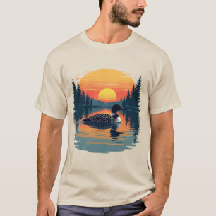 T-shirt Plongeon huard drôle – Observateur d'oiseaux du Mi