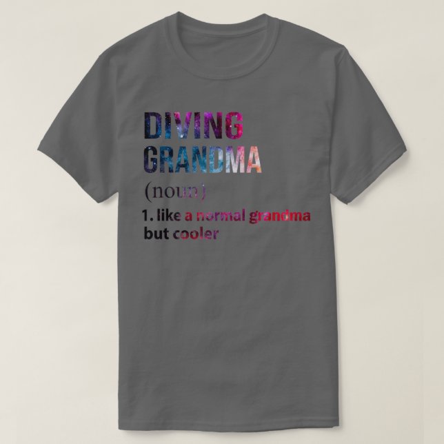 T-shirt Plonger grand-mère comme une grand-mère normale ma (Design devant)
