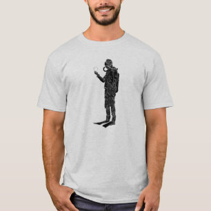 T-shirt Plongeur autonome vintage avec le double
