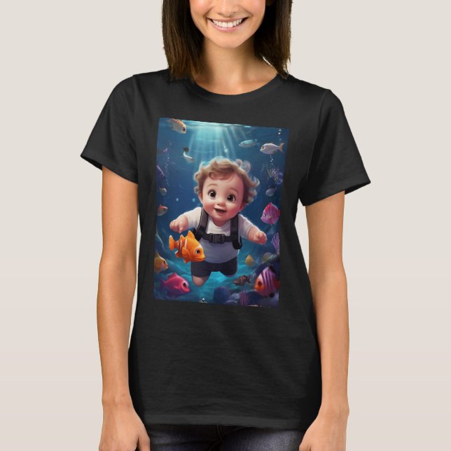 T-shirt Plongeur bébé (Devant)