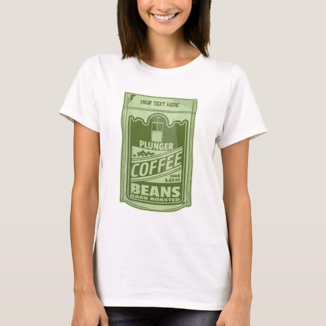 T-shirt Plongeur café pop art emballage alimentaire illust (Devant)
