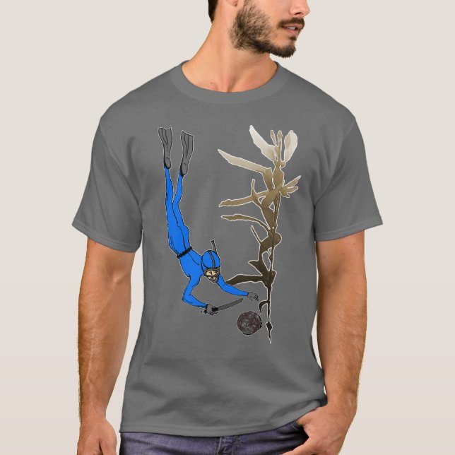 T-shirt Plongeur d'balone vintage avec Kelp (Devant)