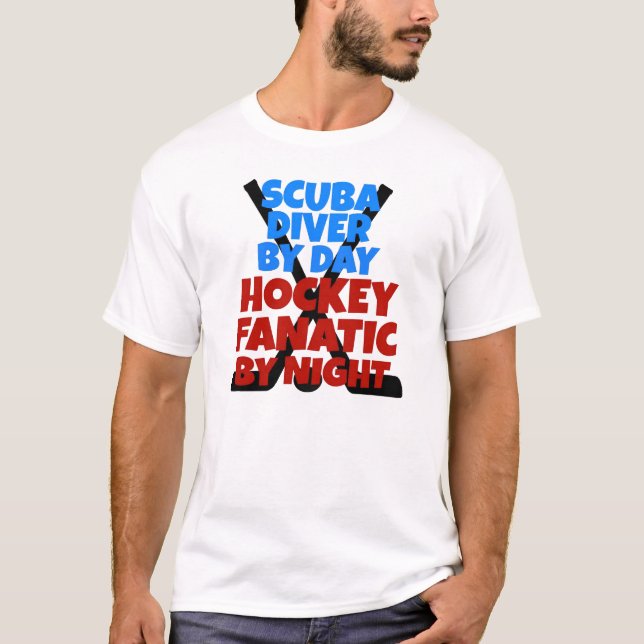 T-shirt Plongeur De Hockey Lover Scuba (Devant)