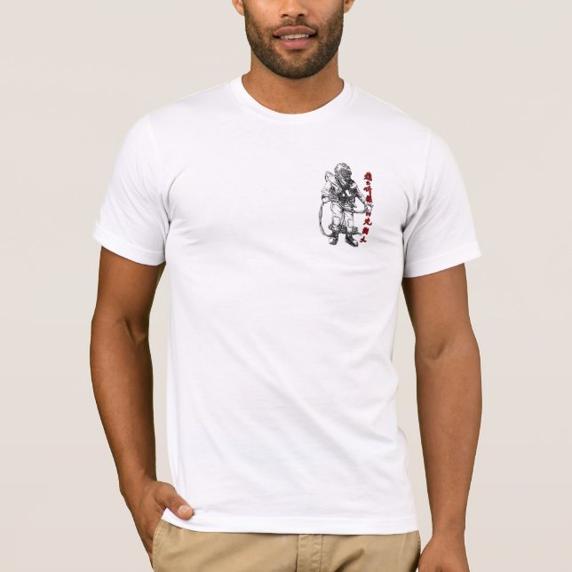 T-shirt Plongeur de MKV avec le manuscrit asiatique, de (Devant)