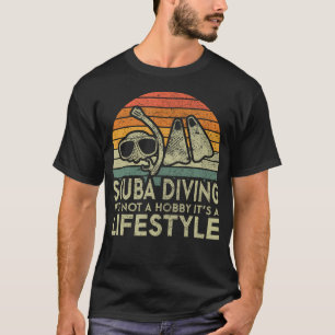 T-shirt Plongeur de plongée en scaphandre rétro