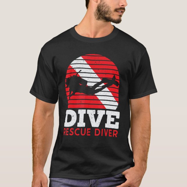 T-shirt Plongeur de secours Plongée Aquaholique Plongée so (Devant)
