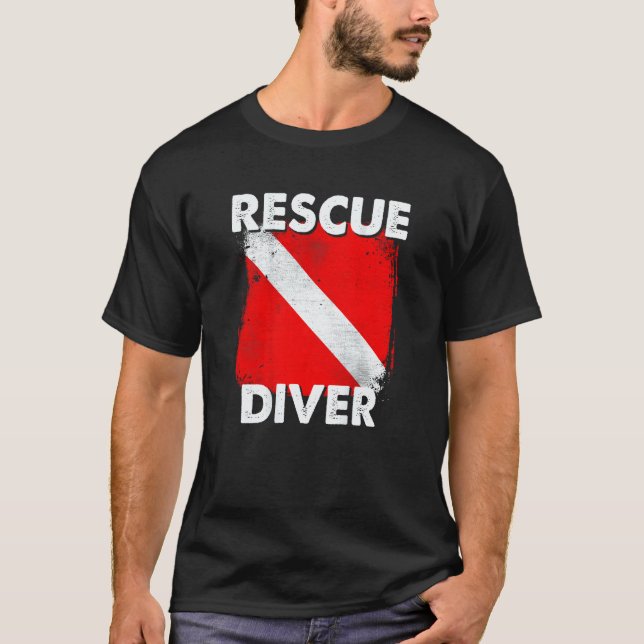 T-Shirt Plongeur de Secours SCUBA pour Instructeur (Devant)