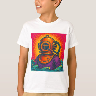 T-shirt Plongeur en mer profonde vintage