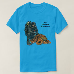T-shirt Plongeur en scaphandre caressant un grand poulpe U